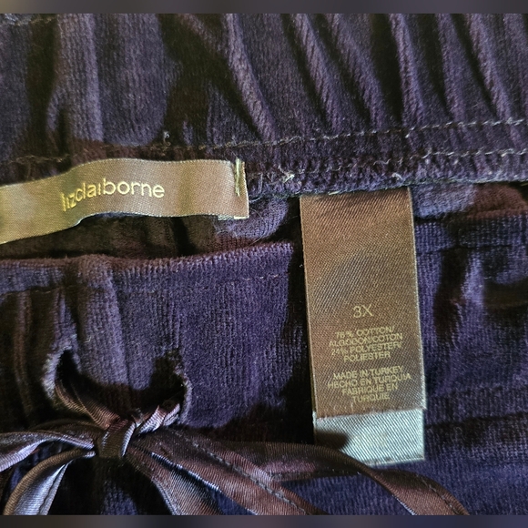 Liz Claiborne 3X Purple Velour Sweat Set - Picture 5 of 10